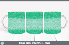 Easter Green Glitter Mug Wrap Sublimation Coffee Cup Designs Product Image 1