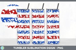 Animal Print Patriotic Tumbler | 4th of July Sublimation Product Image 4