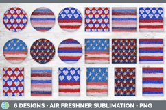 Flag Patriotic Air Freshener | 4th of July Sublimation PNG Product Image 2