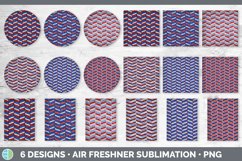 Tangram Patriotic Air Freshener | 4th of July Sublimation Product Image 2