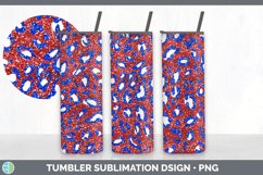 Leopard Print Patriotic Tumbler | 4th of July Sublimation Product Image 7