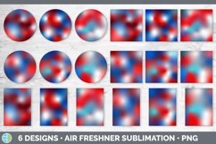 Ombre Patriotic Air Freshener | 4th of July Sublimation Product Image 2