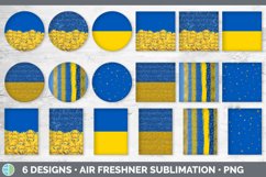 Ukraine Air Freshener | Ukraine Flag Sublimation Designs Product Image 2