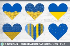 Ukraine Hearts Clipart | Ukraine Flag Sublimation Designs Product Image 2