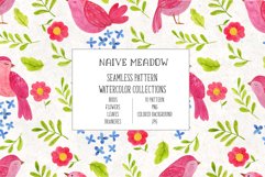 Naive Meadow. Watercolor patterns Product Image 9