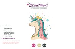 Unicorn Illustration | Sublimation Design| Kids Shirts Product Image 2