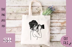 Camera woman SVG | vinyl cutting | Photography cut file Product Image 3