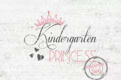 Kindergarten Princess Svg, Kindergarten Cute Sign for Kids Product Image 3