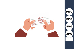 Hands holding document with duty stamp vector illustration i Product Image 1