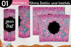 Marble 20 oz Skinny Tumbler wrap sublimation Bundle Product Image 9