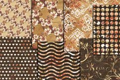 Brown floral digital paper pack Product Image 2