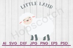 Sheep SVG, Little Lamb SVG, DXF File, Cuttatable File Product Image 1