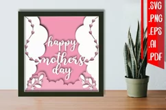 Mothers day layered papercut 3 - svg eps ai png pdf Product Image 1