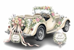 Watercolor elegant wedding car wedding clipart Product Image 1
