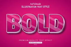 Magenta Bold 3D Illustrator Text Style Effect Product Image 1