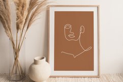 Abstract One Line Woman Face, Boho Face Portrait Product Image 3