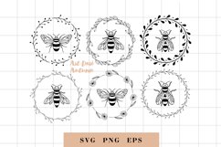 Bee wreath svg bundle, bee svg, bee kind svg, Product Image 1