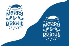 Merry &amp; Bright SVG cut file Product Image 2