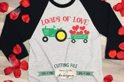 Valentine Tractor SVG | Loads of Love Valentine SVG Product Image 1