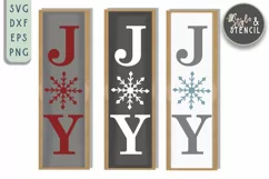 Joy Vertical Porch Sign SVG - PNG, DXF, EPS, SVG, Cut File Product Image 4