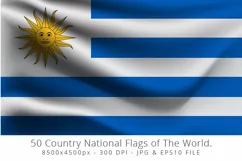 Realistic waving 50 Country National Flags of The World. Product Image 15