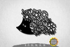 Floral Hedgehog Papercut Product Image 1