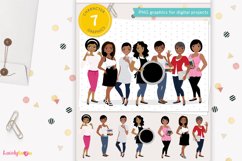 Girl clipart group, woman lifestyle club, social troop, LG02 Product Image 1