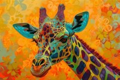Mottled Giraffe head. Generate Ai Product Image 1