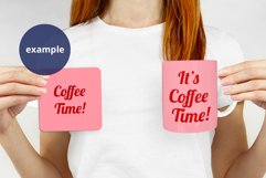 Woman holding Coaster & Mug mockup, Minimalist mock up PSD Product Image 2