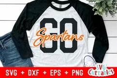 Go Spartans | Sports Mascot Design | SVG Cut File | Shirt Product Image 1
