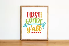 First Grade y'all SVG Cut File - Back to School SVG DXF EPS Product Image 4
