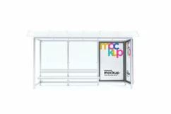 Bus Stop with 2 Sign Mockup Product Image 1