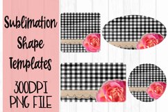 Black Check and Floral Sublimation Templates Product Image 1