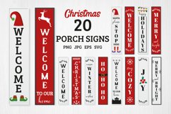 20 Christmas porch signs, Christmas Welcome signs bundle Product Image 1