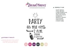 Party at My Crib | Funny New Born SVG Cut Files Product Image 2
