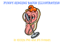 Eddie Bacon Singer cartoon Illustration Hand Drawn by Squeeb Creative