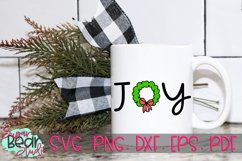 Joy Christmas Wreath - A Christmas SVG Product Image 1