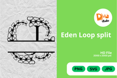 Eden Loop Split - Modern Monogram with Editable Center Product Image 1