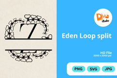 Eden Loop Split - Modern Monogram with Editable Center Product Image 1