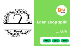 Eden Loop Split - Modern Monogram with Editable Center Product Image 1