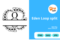 Eden Loop Split - Modern Monogram with Editable Center Product Image 1