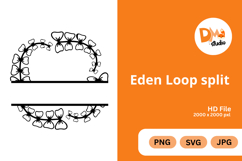 Eden Loop Split - Modern Monogram with Editable Center Product Image 1