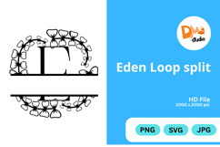 Eden Loop Split - Modern Monogram with Editable Center Product Image 1