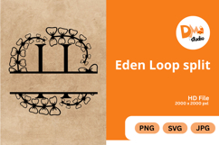 Eden Loop Split - Modern Monogram with Editable Center Product Image 1