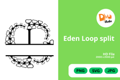 Eden Loop Split - Modern Monogram with Editable Center Product Image 1