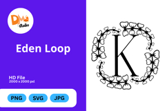 Eden Loop - Modern Monogram with Editable Center Product Image 1
