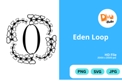 Eden Loop - Modern Monogram with Editable Center Product Image 1