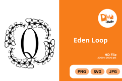 Eden Loop - Modern Monogram with Editable Center Product Image 1