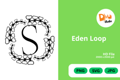 Eden Loop - Modern Monogram with Editable Center Product Image 1