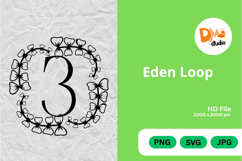 Eden Loop - Modern Monogram with Editable Center Product Image 1